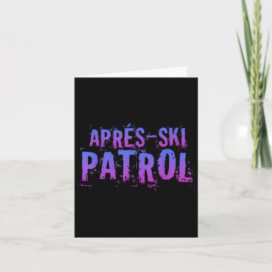 Retro 80s Apres Ski Patrol  Kaart (Voorkant)