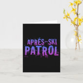 Retro 80s Apres Ski Patrol  Kaart (Gele Bloem)