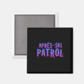 Retro 80s Apres Ski Patrol Magneet (Voorkant / Achterkant)