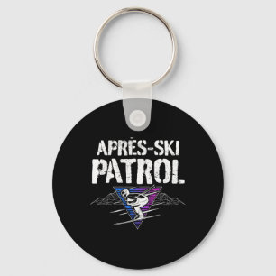 Retro 80s Apres Ski Patrol Vintage  Sleutelhanger