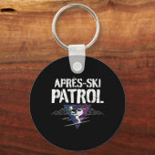 Retro 80s Apres Ski Patrol Vintage  Sleutelhanger (Voorkant)