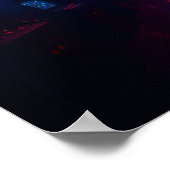 Retro 80s Arcade Gaming Esthetiek Neon Licht Poster (Hoek)