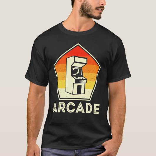 Retro  80s Arcade Video Game Machine Gamer T-shirt (Voorkant)