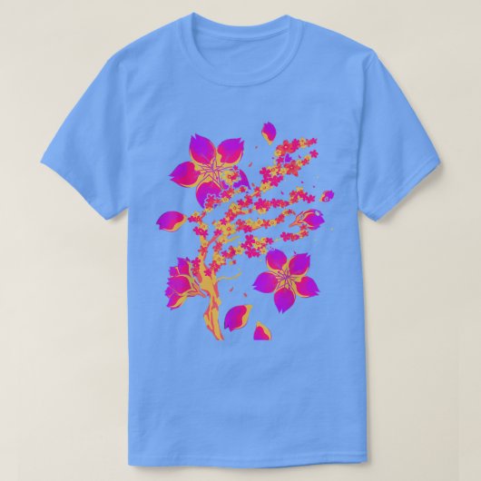 Retro 80s Art Japan Flower Sakura Vaporwave Cherry T-shirt (Design voorkant)