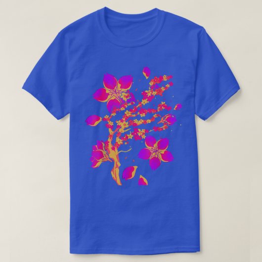 Retro 80s Art Japan Flower Sakura Vaporwave Cherry T-shirt (Design voorkant)