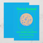 Retro 80s Blauw Groen Geel Disco 50ste Verjaardag Kaart (Voorkant / Achterkant)