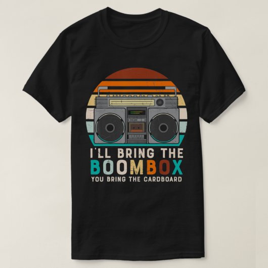Retro 80's Boom Bo Break Dansend Grafisch T-shirt (Design voorkant)