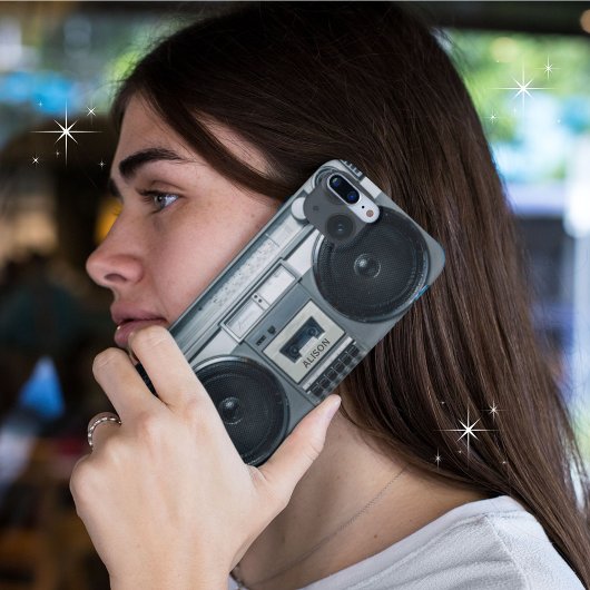 Retro 80s Boombox Cassette Speler Case-Mate iPhone Case