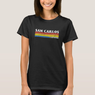 Retro 80s California CA Souvenir San Carlos T-shirt