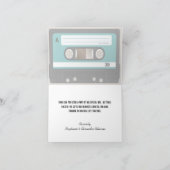 Retro 80s Cassette mixtape gepersonaliseerd Bedankkaart (Binnen)