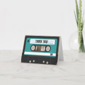 Retro 80s Cassette mixtape gepersonaliseerd Bedankkaart (Voorkant)