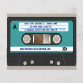 Retro 80s Cassette mixtape gepersonaliseerd Flyer (Achterkant)