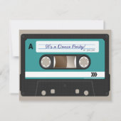 Retro 80s Cassette mixtape gepersonaliseerd Kaart (Achterkant)