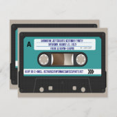 Retro 80s Cassette mixtape gepersonaliseerd Kaart (Voorkant / Achterkant)
