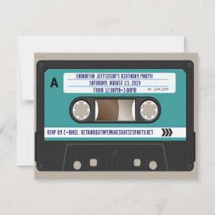 Retro 80s Cassette mixtape gepersonaliseerd Kaart