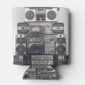 Retro 80s Cassette Recorders Patroon. Blikjeskoeler (Achterkant)
