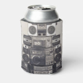 Retro 80s Cassette Recorders Patroon. Blikjeskoeler (Blikje Achterkant)