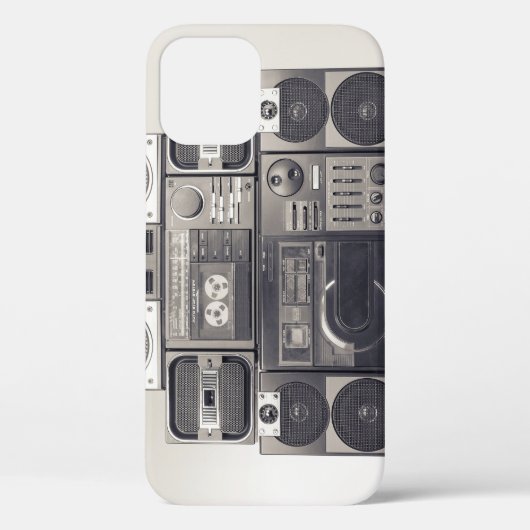 Retro 80s Cassette Recorders Patroon. Case-Mate iPhone Case (Achterkant)