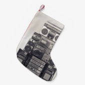 Retro 80s Cassette Recorders Patroon. Kleine Kerstsok (Voorkant (Hangend))