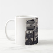 Retro 80s Cassette Recorders Patroon. Koffiemok (Links)