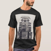 Retro 80s Cassette Recorders Patroon. T-shirt (Voorkant)