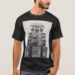 Retro 80s Cassette Recorders Patroon. T-shirt