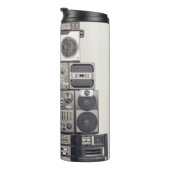 Retro 80s Cassette Recorders Patroon. Thermosbeker (Geroteerd rechts)