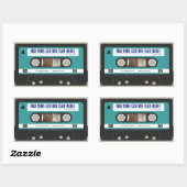 Retro 80s Cassettebandje Gepersonaliseerde Sticker (Vel)