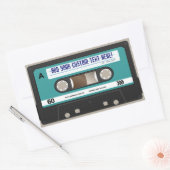 Retro 80s Cassettebandje Gepersonaliseerde Sticker (Envelop)