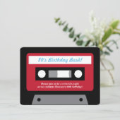 Retro 80s Cassettebandje verjaardagsfeestjes Kaart (Staand voorkant)