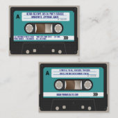 Retro 80s Cassettebandje Visitekaartje (Voorkant / Achterkant)
