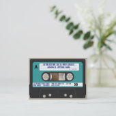 Retro 80s Cassettebandje Visitekaartje (Staand voorkant)