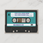 Retro 80s Cassettebandje Visitekaartje (Achterkant)
