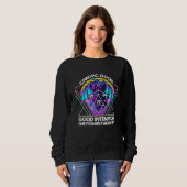 Retro 80s Chaotic Good Alignment Dragon D20 Gamer Trui (Voorkant volledig)
