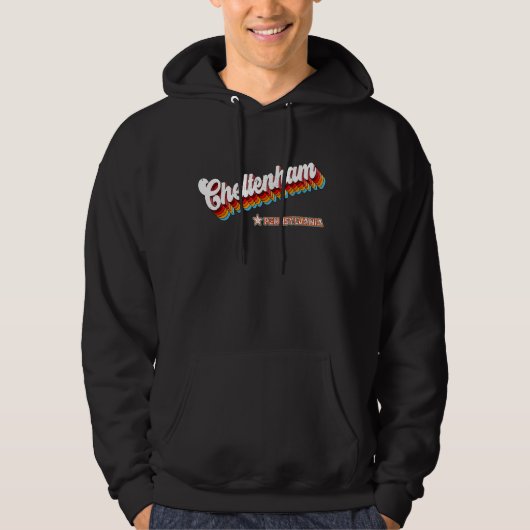 Retro 80s Cheltenham Pennsylvania Pa Hoodie (Voorkant)