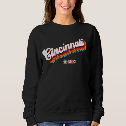 Retro 80s Cincinnati Ohio Oh Trui (Voorkant)