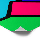 Retro 80s Color Block Poster (Hoek)