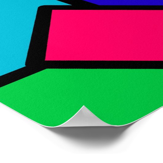 Retro 80s Color Block Poster (Hoek)