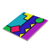 Retro 80s Color Block Tegeltje (Zijkant)
