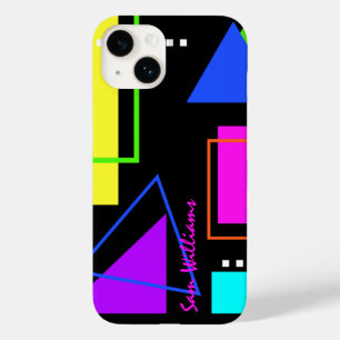 RETRO  80s COLORFUL NEON TRENDY GEOMETRIC Case-Mate iPhone 14 Hoesje