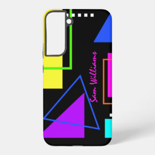 RETRO 80s COLORFUL NEON TRENDY GEOMETRIC Samsung Galaxy Hoesje