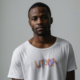 Retro 80s Colourful Hand-Lettered Utopia  T-shirt