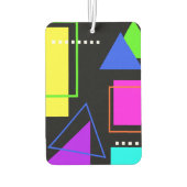 RETRO  80s COOL NEON GEOMETRIC 1980s PRINT Luchtverfrisser (Achterkant)