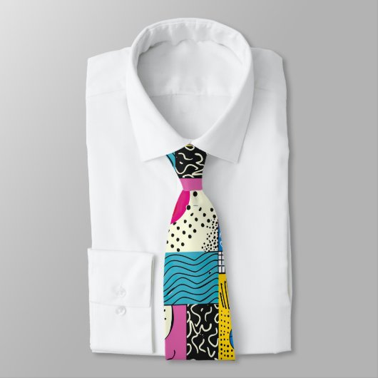 Retro 80s Custom Tie – Elegant Fashion Stropdas (Gebonden)