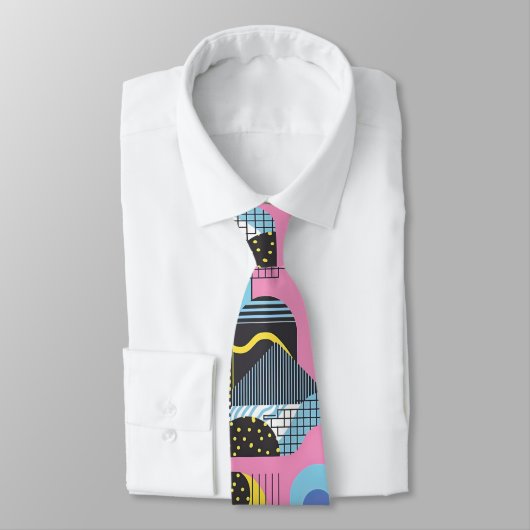 Retro 80s Custom Tie – Elegant Fashion Stropdas (Gebonden)