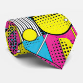 Retro 80s Custom Tie – Elegant Fashion Stropdas (Opgerold)