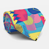 Retro 80s Custom Tie – Elegant Fashion Stropdas (Opgerold)