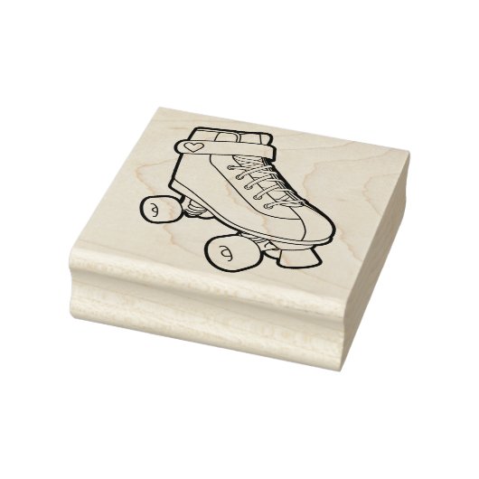 Retro 80s Cute Cartoon Roller Schaats Rubberstempel (Stempel)