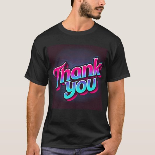 Retro 80s Dank u Mannen T-shirt (Voorkant)
