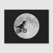 Retro 80s Dinosaur bike en Moon (Voorkant)